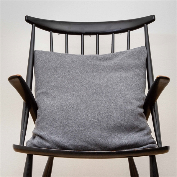 Soft knitted cushion cover 50x50 Dark grey Melange